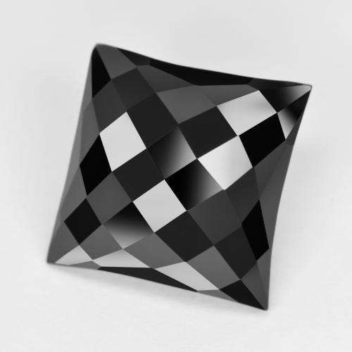 Ónix negro natural de 4,94 ct, cuadrado, opaco