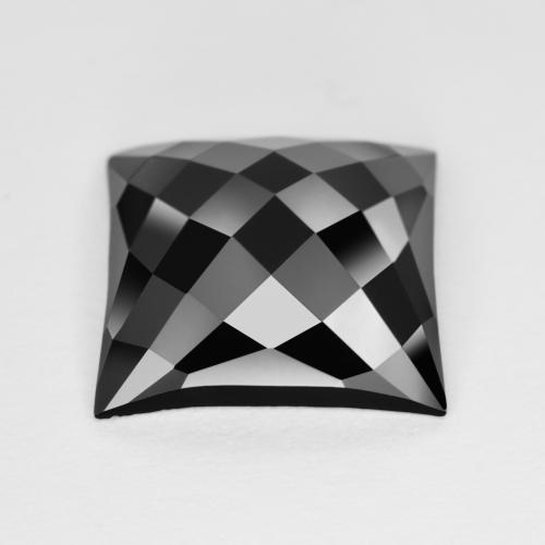 Ónix negro natural de 4,94 ct, cuadrado, opaco