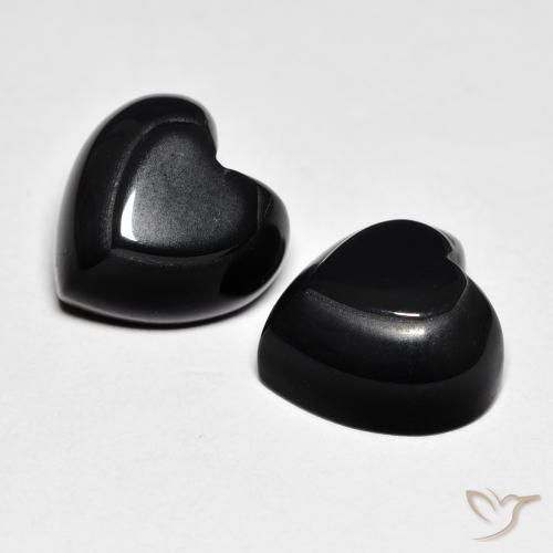 8.41ctw Natural Negro Ónix, Corazón, Opaco