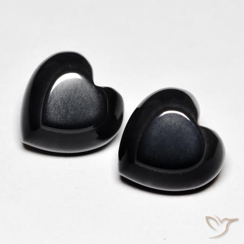 8.66ctw Natural Negro Ónix, Corazón, Opaco