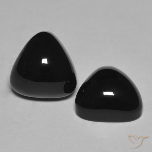 Gemas de Ónix Negro natural de 6.53 ct, Trillón, Opaco