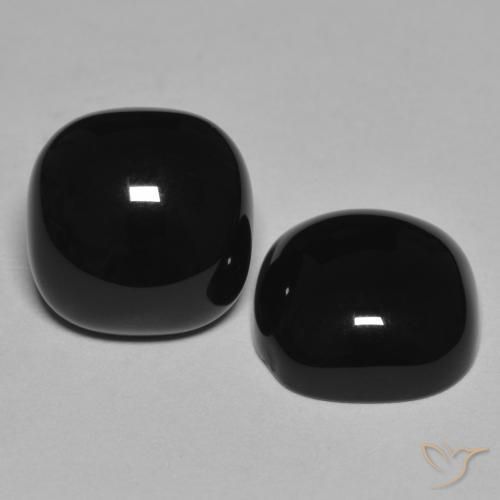9.68ctw Natural Negro Ónix, Forma Cojín, Opaco