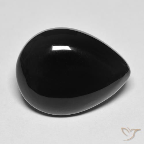 10.74ct Natural Negro Ónix, En forma de pera, Opaco