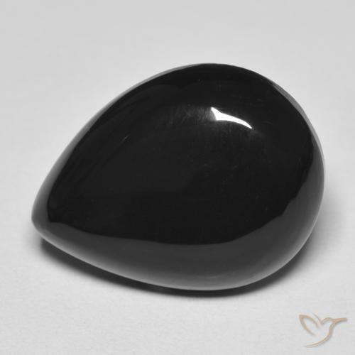 10.39ct Natural Negro Ónix, En forma de pera, Opaco