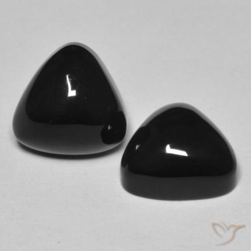 6.79ctw Natural Negro Ónix, Trillón, Opaco