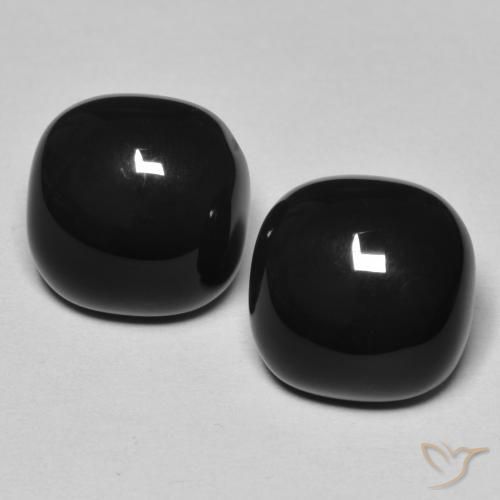 9.62ctw Natural Negro Ónix, Forma Cojín, Opaco