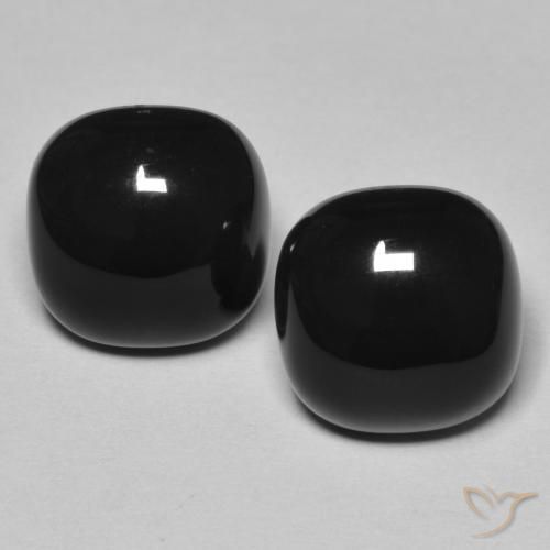 9.65ctw Natural Negro Ónix, Forma Cojín, Opaco