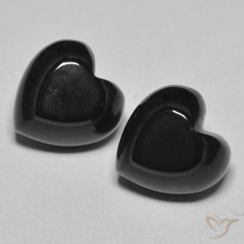 8.64ctw Natural Negro Ónix, Corazón, Opaco