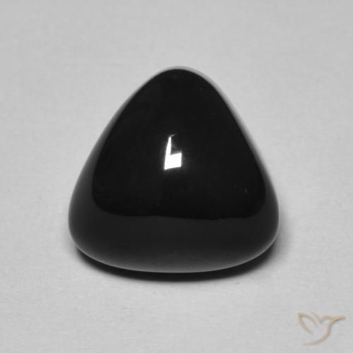 3.30ct Natural Negro Ónix, Trillón, Opaco