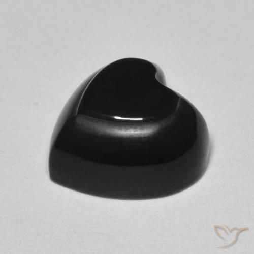 Ónix Negro natural de 4.10 ct, Corazón, Opaco