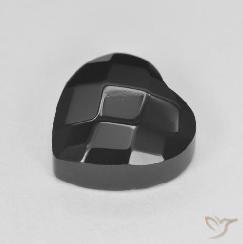 Ónix Negro natural de 4.19 ct, Corazón, Opaco