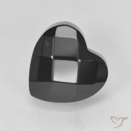 Ónix Negro natural de 4.26 ct, Corazón, Opaco
