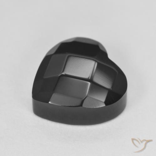Ónix Negro natural de 4.26 ct, Corazón, Opaco