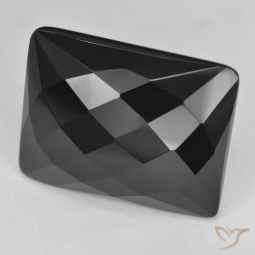 Ónix Negro natural de 26.38 ct, Corte Baguette, Opaco
