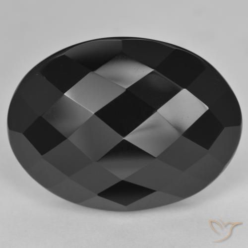 24.74ct Natural Negro Ónix, Ovalada, Opaco