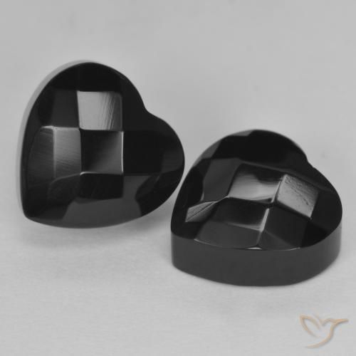 8.90ctw Natural Negro Ónix, Corazón, Opaco