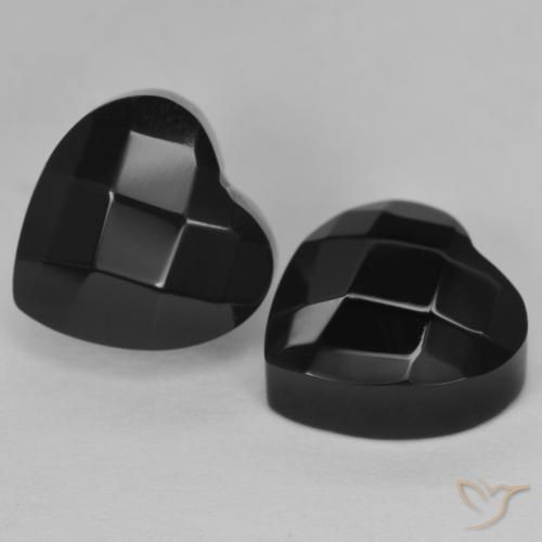 8.49ctw Natural Negro Ónix, Corazón, Opaco