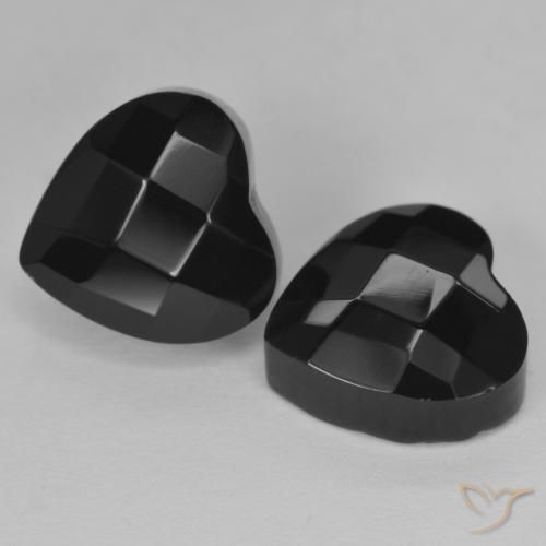 8.57ctw Natural Negro Ónix, Corazón, Opaco