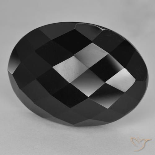 27.22ct Natural Negro Ónix, Ovalada, Opaco