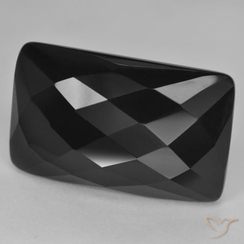 24.81ct Natural Negro Ónix, Forma Cojín, Opaco