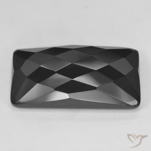 Ónix Negro natural de 22.75 ct, Corte Baguette, Opaco