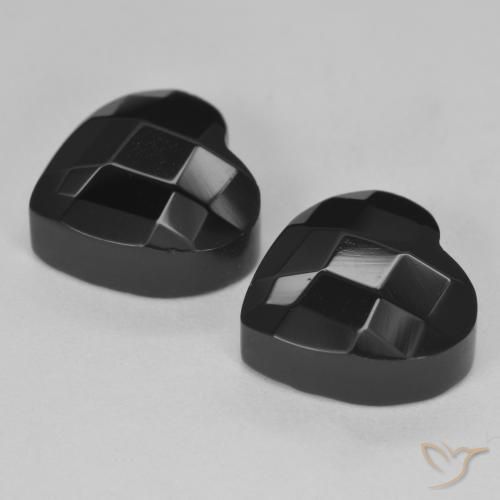 8.31ctw Natural Negro Ónix, Corazón, Opaco