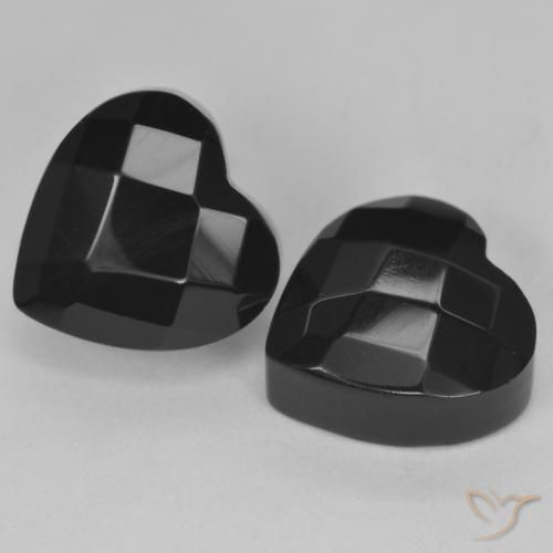 8.57ctw Natural Negro Ónix, Corazón, Opaco