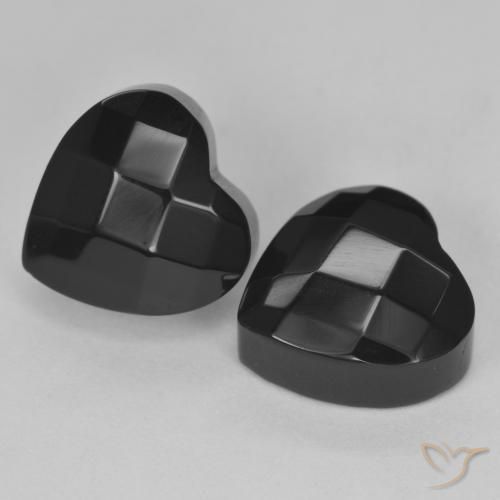 8.51ctw Natural Negro Ónix, Corazón, Opaco