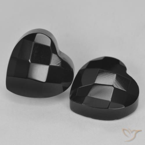 8.38ctw Natural Negro Ónix, Corazón, Opaco