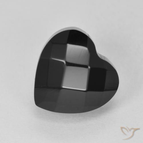 4.20ct Natural Negro Ónix, Corazón, Opaco