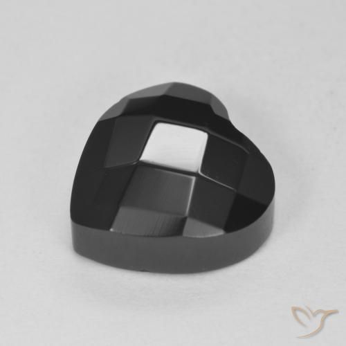 Ónix Negro natural de 4.20 ct, Corazón, Opaco