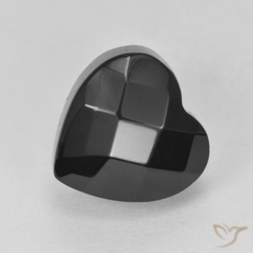 4.36ct Natural Negro Ónix, Corazón, Opaco