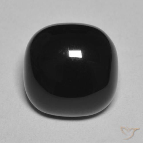 4.94ct Natural Negro Ónix, Forma Cojín, Opaco