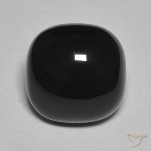 4.85ct Natural Negro Ónix, Forma Cojín, Opaco