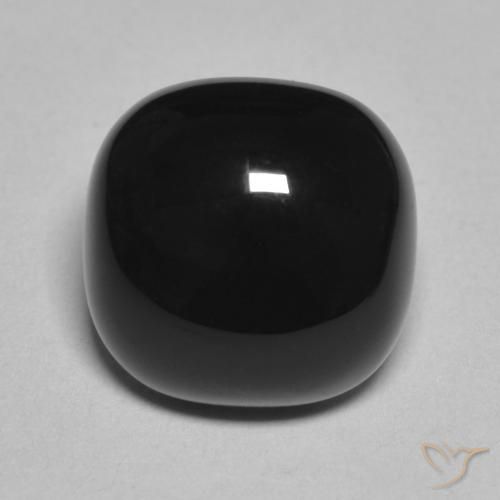4.88ct Natural Negro Ónix, Forma Cojín, Opaco