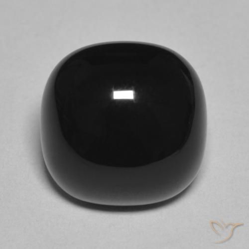 4.70ct Natural Negro Ónix, Forma Cojín, Opaco