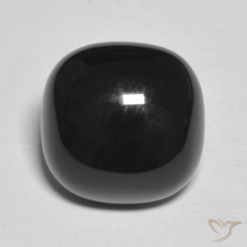 4.56ct Natural Negro Ónix, Forma Cojín, Opaco