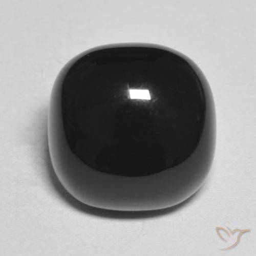 Ónix Negro natural de 4.84 ct, Forma Cojín, Opaco
