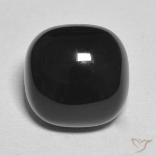 4.92ct Natural Negro Ónix, Forma Cojín, Opaco