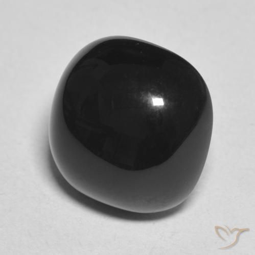 Ónix Negro natural de 4.54 ct, Forma Cojín, Opaco
