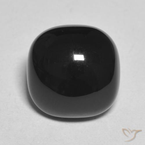 4.66ct Natural Negro Ónix, Forma Cojín, Opaco