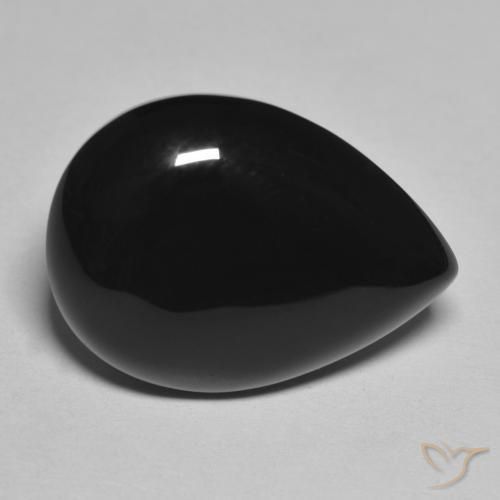 11.25ct Natural Negro Ónix, En forma de pera, Opaco