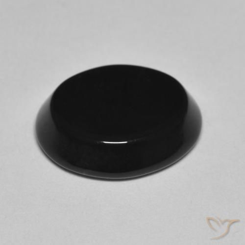 Ónix Negro natural de 3.97 ct, Ovalada, Opaco