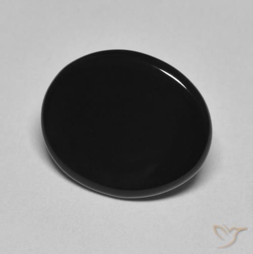 Ónix Negro natural de 4.22 ct, Ovalada, Opaco