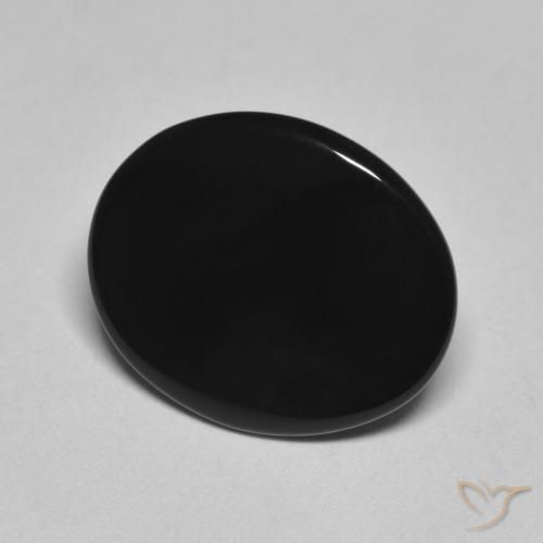 Ónix Negro natural de 4.16 ct, Ovalada, Opaco