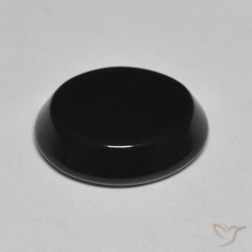 Ónix Negro natural de 4.16 ct, Ovalada, Opaco