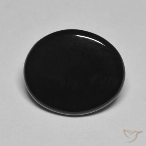 4.26ct Natural Negro Ónix, Ovalada, Opaco
