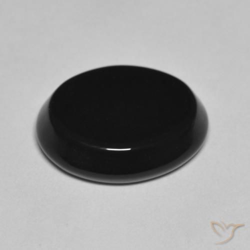 Ónix Negro natural de 4.26 ct, Ovalada, Opaco