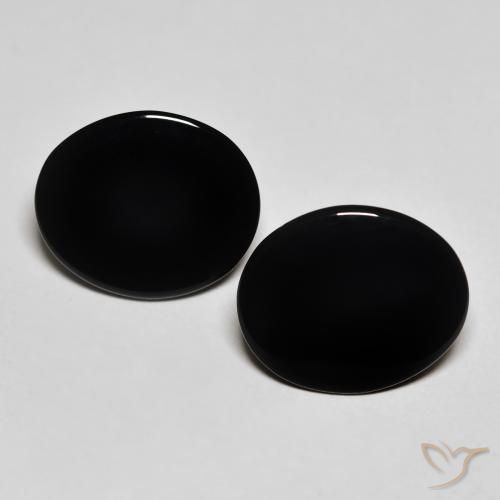 8.01ctw Natural Negro Ónix, Ovalada, Opaco