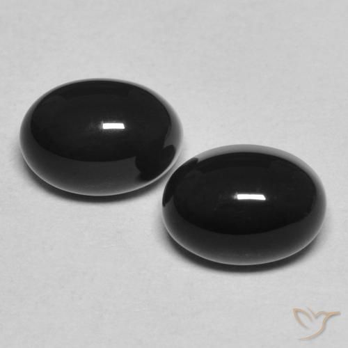 2.38ctw Natural Negro Ónix, Ovalada, Opaco